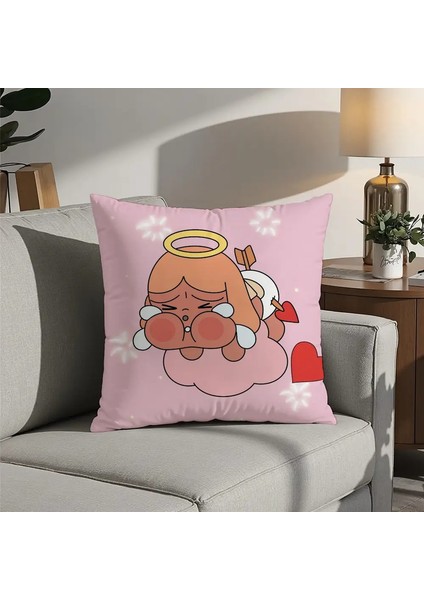 Sevimli C-Crybaby Bebek Yastık Kılıfı Peluş Kumaş Yumuşak Yastık Kılıfı Çift Taraflı Baskı Yastık Kapağı Ev Hediyeleri Boyut: 60X60CM/RENK: Z18 (Yurt Dışından)