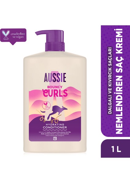 Bouncy Curls Dalgalı ve Kıvırcık Saçları Nemlendiren Saç Kremi 1l