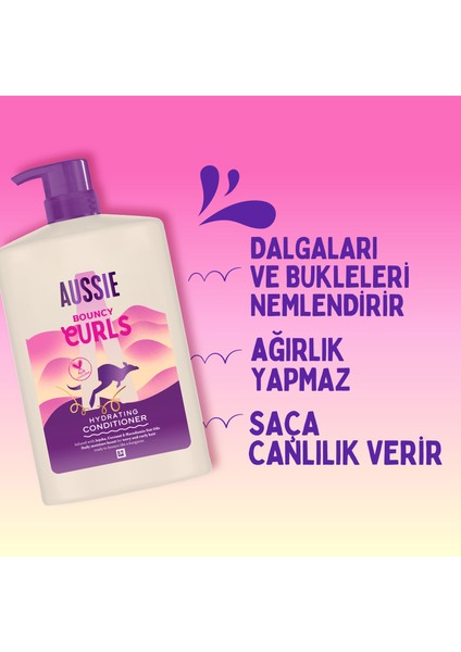 Bouncy Curls Dalgalı ve Kıvırcık Saçları Nemlendiren Saç Kremi 1l