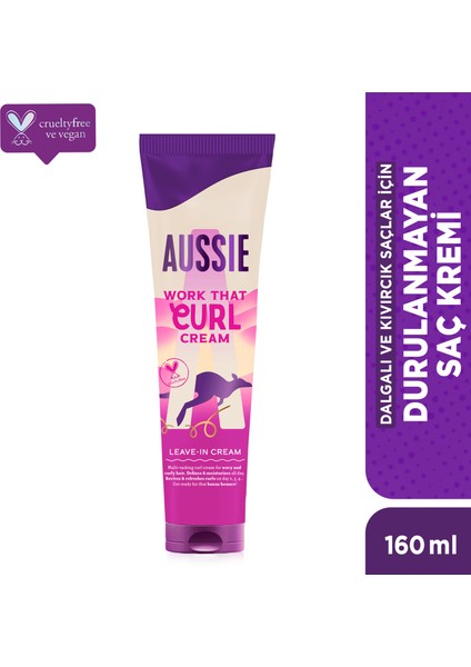Work That Curl Dalgalı ve Kıvırcık Saçlar Için Durulanmayan Saç Kremi 160 ml