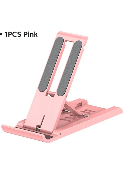 Katlanabilir Masa Tablet Telefon Tutucu iPad iPhone Için Stand Standı Huawei Samsung Masaüstü Tutucu Için Ayarlanabilir Cep Telefonu Tutucu Renk: 1 Pcs Pembe (Yurt Dışından)