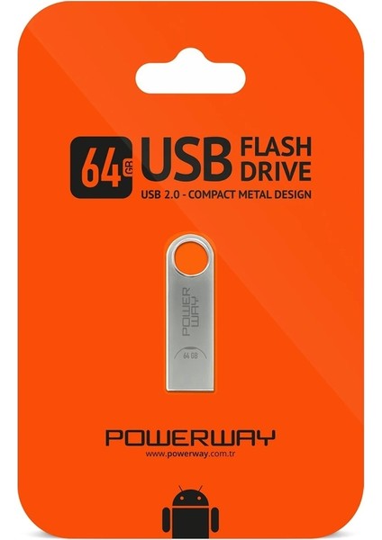 64 GB Metal USB 2.0 Flash Bellek (5047)
