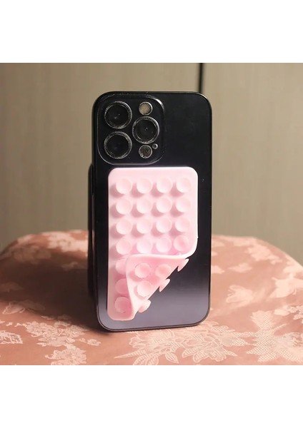 Silikon Emme Kupası Telefon Kılıf Montajı-Iphone Için Çift Taraflı Eller Serbest Güçlü Tutucu Araba Aynası Mutfak Için Banyo Rengi: Pembe (Yurt Dışından)