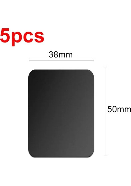 5/10 Adet Manyetik Araba Telefonu Için Metal Plaka Evrensel Demir Sayfa Çıkartma Güçlü Yapışkan Mıknatıs Telefon Tutucu Montaj Renk: 5pcs Siyah 38X50 (Yurt Dışından)