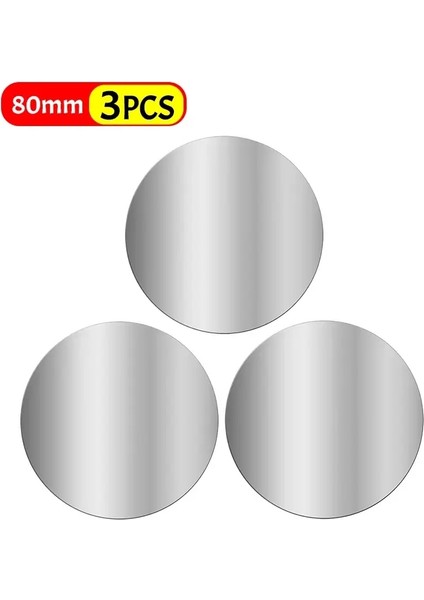 1-5pcs 8cm Cep Telefonu Tableti Için Manyetik Metal Plaka Diski Evrensel Kendi Kendine Yapışkan Demir Disk Yama Etiketi Manyetik Tutucu Renk: 3x 80MM (Yurt Dışından)