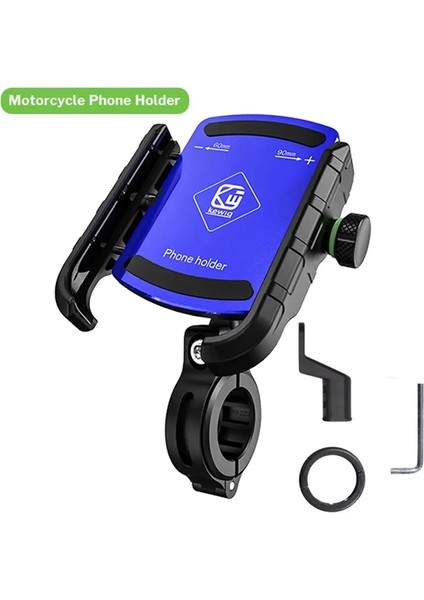 Moto Motosiklet Talonu Mobil Stand Desteği Qc 3.0 USB Şarj Cihazı Kablosuz Şarj Cep Telefonu Montajı Renk: Şarj Cihazı Yok (Yurt Dışından)