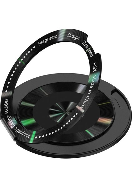 Ultra Ince 360 ​​dönen Cep Telefonu Tutucu Macun Tipi Tembel Evrensel Masaüstü Yüzük Manyetik Sırt Stickercolor: Siyah (Yurt Dışından)
