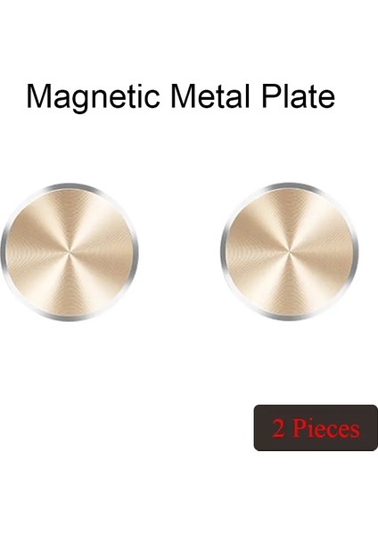 Magsafe Manyetik Cep Telefonu Tutucu Kablosuz Şarj Metal Plaka Braketi Iphone 14 15 15 Xiaomi Universal Telefon Aksesuarları Renk: Cp6-Gold-2pcs (Yurt Dışından)