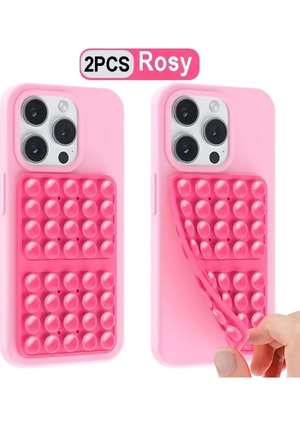 2/4pcs Güçlü Kavrama Telefon Tutucusu Çift Taraflı Silikon Emme Telefon Kılıf Montaj Anti-Slip Eller Serbest Cep Telefonu Kavrama Standlar Renk: 2 Pcs Set3 (Yurt Dışından)