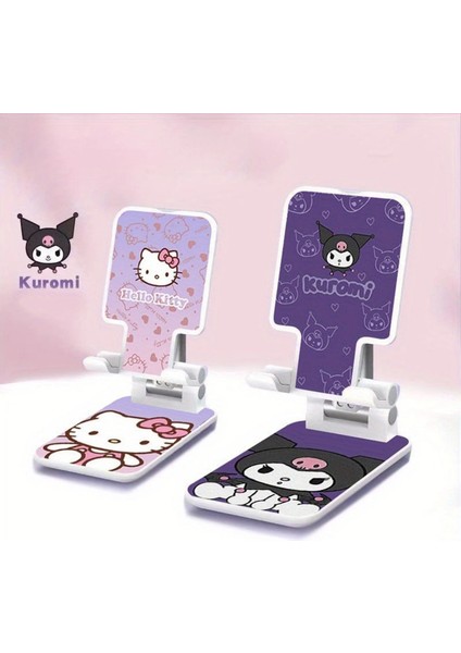 Sanrio Kawaii Sevimli Hello Kitty Kuromi Masa Cep Telefon Tutucu Stand Kawaii iPhone iPad Ayarlanabilir Masaüstü Tablet Holdercolor: Sky Mavisi (Yurt Dışından)
