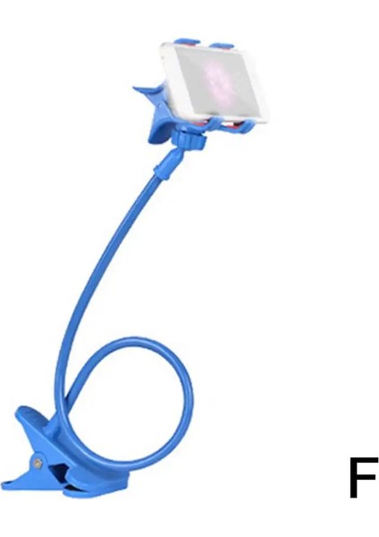360 Evrensel Tembel Braket Cep Telefonu Tutucu Taşınabilir Esnek Yatak Masaüstü Braket Akıllı Telefonlar Tablo Klips Stand Taban Destek Renk: Mavi (Yurt Dışından)