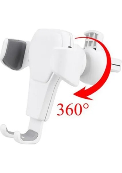 Universal Gravity Araba Telefon Tutucu Araba Hava Havalandırıcı Klip Cep Telefonu Tutucu Hücre Akıllı Telefon Stand Cep Telefonuna Stand Gps Destek Renk: 2-Beyaz (Yurt Dışından)