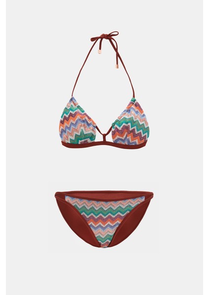 Hawaii Mocha Balensiz Üçgen Bralet Bikini Takım