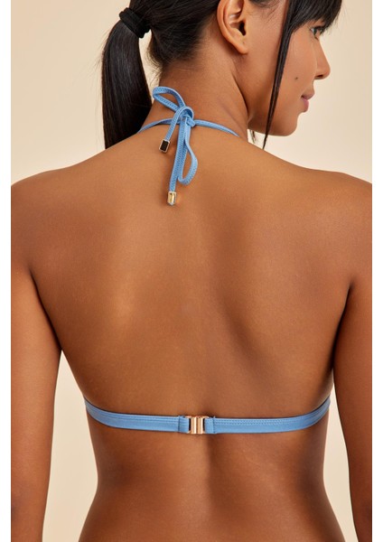 Hawaii Mavi Balensiz Üçgen Bralet Bikini Takım indirimleri
