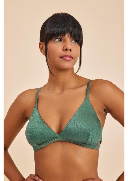 Bali Yeşil Dolgusuz Pedli Üçgen Yandan Bağlamalı Bikini Takım fiyatları
