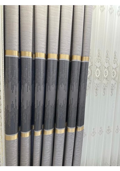 Nivemeshome Amasra FT614164 V-5403 Gri 1/3 Sık Pileli Fon Perde Apm fiyatları