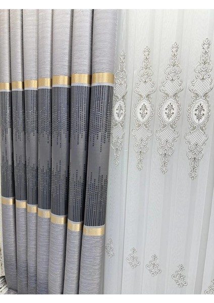 Nivemeshome Amasra FT614164 V-5403 Gri 1/3 Sık Pileli Fon Perde Apm modelleri