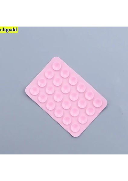 Cltgxdd 1 Adet Cep Telefonu Tablet 24 Kare Emme Dağı Arka Yapıştırıcı Silikon Kauçuk Çift Taraflı Silikon Emme Kek: Açık Pembe (Yurt Dışından)