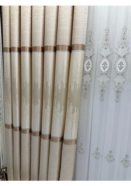 Nivemeshome Amasra FT614164 V-101 Krem 1/3 Sık Pileli Fon Perde Apm modelleri