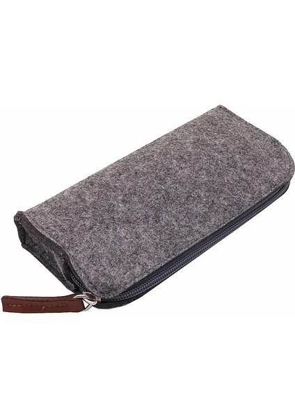 Kalem Kılıfı Öğrenci Kırtasiye Keçe Kalem Kılıfı Pen Torbası Sıfır Cüzdan Makyaj Çantası Uzunluğu 19.5cm/7.67 Inç Ofis Depolama Renk: Koyu Gri (Yurt Dışından)