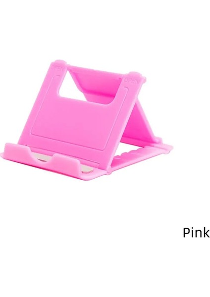 Evrensel Katlanabilir Masa Telefon Tutucu Akıllı Telefon Destek Tablet Iphone Samsung Xiaomi Huawei Masa Cep Telefonu Tutucu Renk: Pembe (Yurt Dışından)