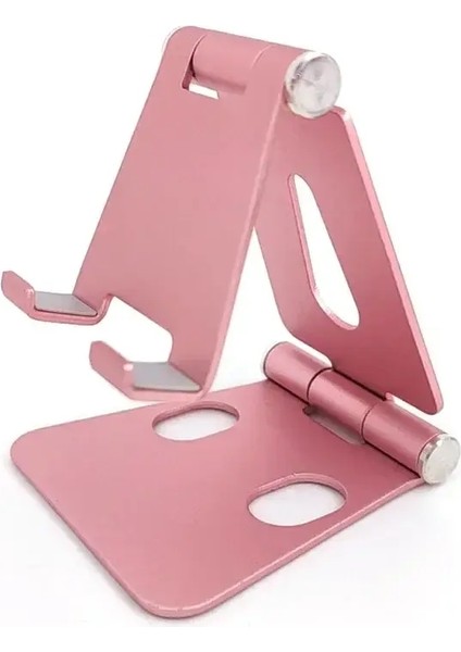 Masaüstü Cep Telefonu Tutucu Standı, Beşik, Rıhtım, Telefon Tablet Tutucu, Alüminyum Ayarlanabilir Masaüstü Standı Renk: Pembe (Yurt Dışından)