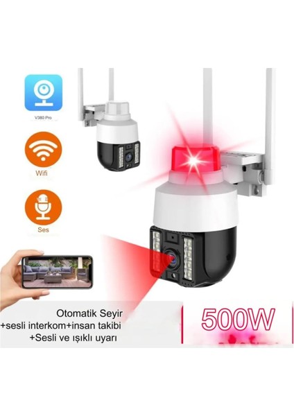 1080P Full Hd Su Geçirmez Çakarlı Otomatik Nesne Takip Uzaktan Canlı Güvenlik Izleme Özellikli Kamera fırsatları