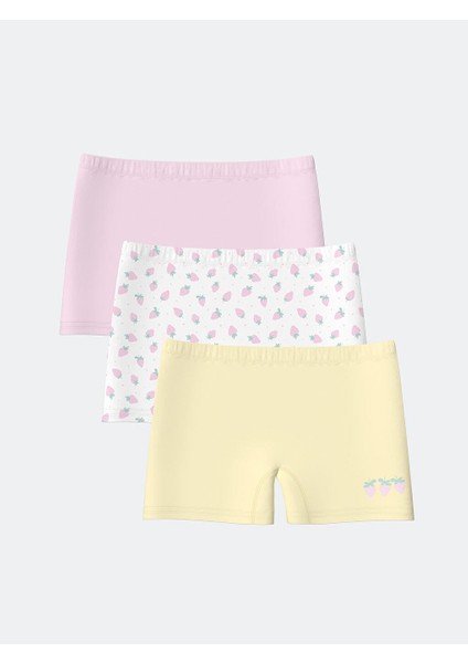 Baskılı Kız Çocuk Boxer 3'lü (S5)