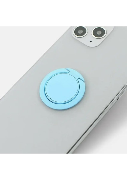 Ultra Ince Parmak Yüzüğü Tutucu Telefon Standı Metal Cep Telefonu Sahibi Manyetik Araba Braketi Stant Aksesuarları iPhone 13 Samsung Renk: Mavi (Yurt Dışından)