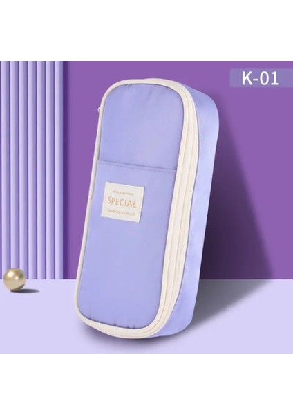 Kawaii Kalem Kılıfları Kızlar Için Büyük Kapasiteli Kalem Çantası Poşet Tutucu Kutusu Ofis Öğrenci Kırtasiye Organizatör Okul Malzemeleri Renk: Mor (Yurt Dışından)
