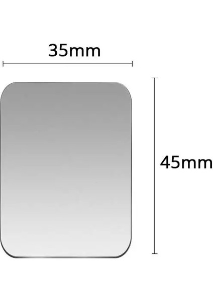 Mıknatıslı Araba Telefon Tutucu Için Metal Plaka Diski iPhone Için Demir Sayfa Çıkartması Samsung Manyetik Cep Telefonu Tutucu Araba Standı Montaj Renk: 1pcs Gümüş 35X45 (Yurt Dışından)