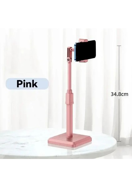 Yaratıcı Cep Telefonu Stand Dikey Stand Masaüstü Stand Yukarıdan Aşağıya Ev Hanehalkı Tembel Kişi Teleskopik Artefakt Telefonlar Için Renk: Pembe (Yurt Dışından)