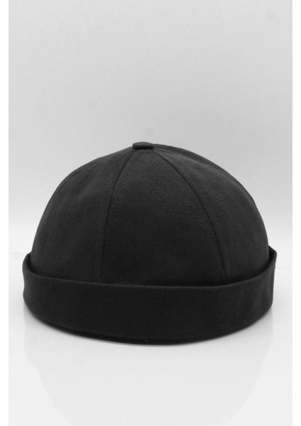 Erkek Hipster Premium Cap Siyah Docker Şapka