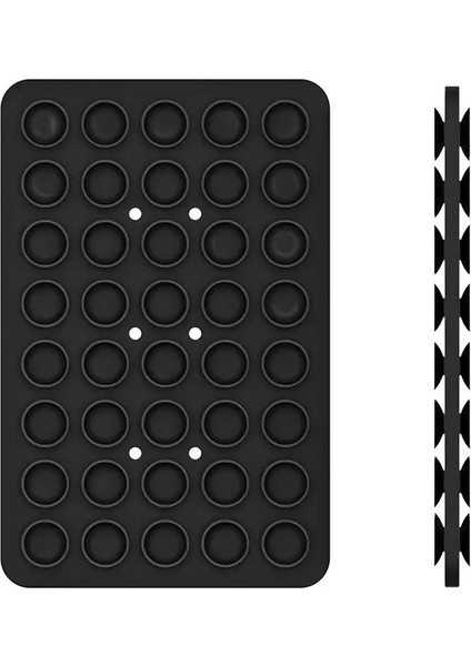 Evrensel Silikon Emme Telefon Tutucu Çok Fonksiyonlu Emme Kupası Duvar Standı Kare Kare Anti-Slip Tek Taraflı Kılıflar Arka Çıkartma Rengi: Siyah (Yurt Dışından)