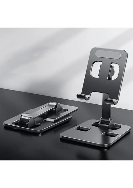 Ayarlanabilir Katlanabilir Cep Telefonu Tutucu Stand Tablet Masa Tutucu Evrensel Alüminyum Alaşım Telefon Tablet iPhone Ipadcolor Için Stand: Siyah (Yurt Dışından)