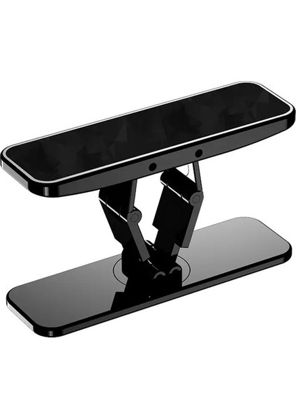 Lüks Mini Telefon Tutucu Metal Katlanır Telefon Stand Görünmez 360 ° Dönüş Cep Telefonu Kickstand Tutucu Masa Telefonları Braket Mountcolor: Siyah (Yurt Dışından)