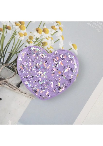 Love Flash Glitter Ring Cep Telefonu Katlama Streç Braketi Cep Telefonu Tutucu Herhangi Bir Cep Telefonu Modeli Için Uygundur. (Yurt Dışından)