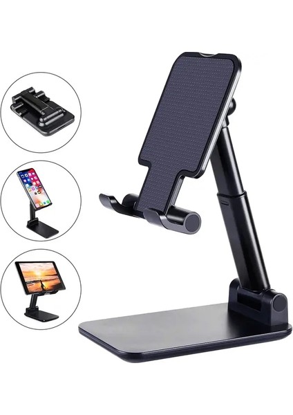 Katlanabilir Cep Telefonu Standı Ayarlanabilir Masaüstü Tablet Tutucu Evrensel Masa Cep Telefonu Standı iPhone Xiaomicolor Için Masaüstü Braketi: Beyaz (Yurt Dışından)