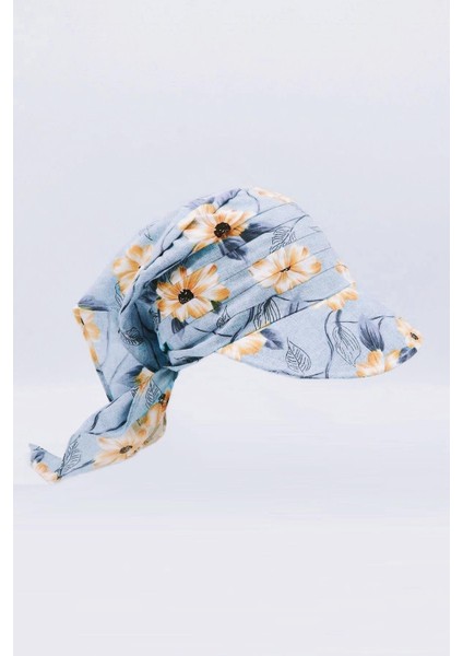 Kadın Bağlamalı Eşarp Siperli Tropik Desenli Plaj Şapkası fiyatları