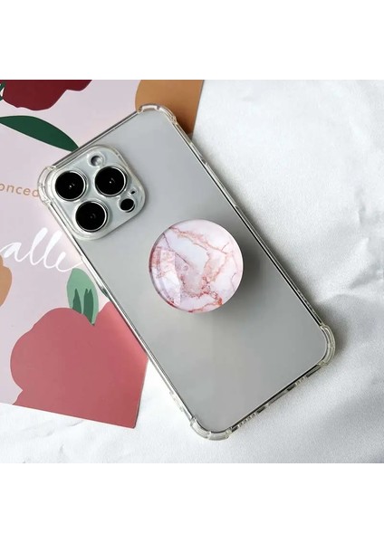 Mermer Desen Kristal Cam Telefon Tutucu Katlanabilir Cep Telefonu Soketi Kristal Cam Telefon Gripscolor: P186-10 (Yurt Dışından)