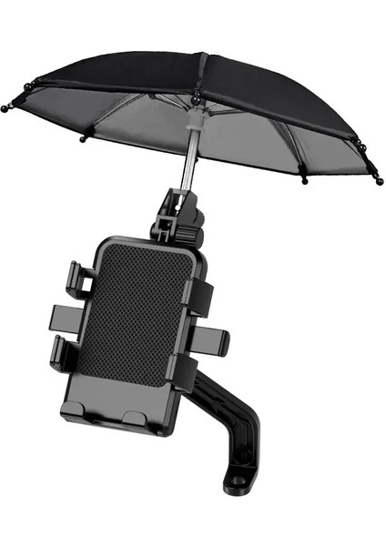 Motosiklet Cep Telefonu Tutucu Standı Şemsiye Yağmur Geçirmez Güneşlik Bisiklet Açık Scooter Telefon Klip Iphone Renk Için Gidon Montajı: D (Yurt Dışından)