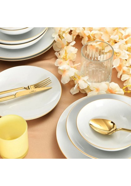 Atina 24 Parça 6 Kişilik Gold Yemek Takımı modelleri