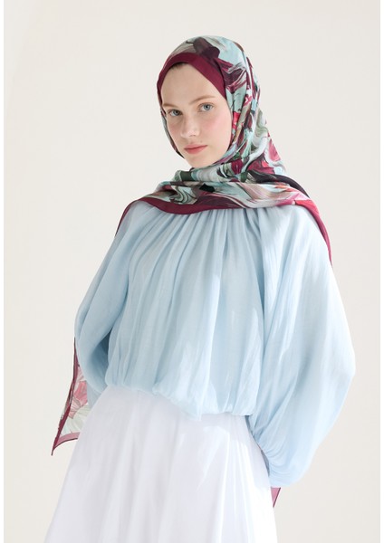 Vanılla Blossom Floş Viskon Şal Mürdüm fırsatları
