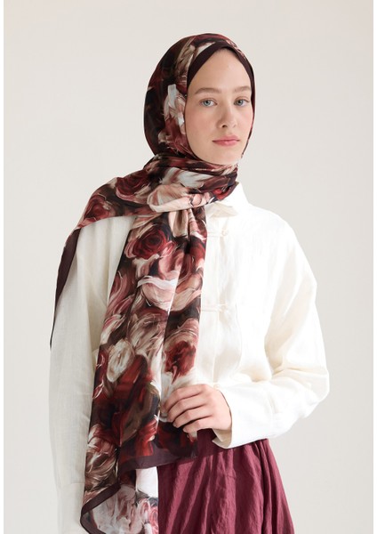 Rose Garden Floş Viskon Şal Bordo fırsatları