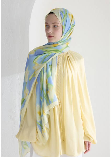 Irıs Garden Floş Viskon Şal Tereyağı modelleri