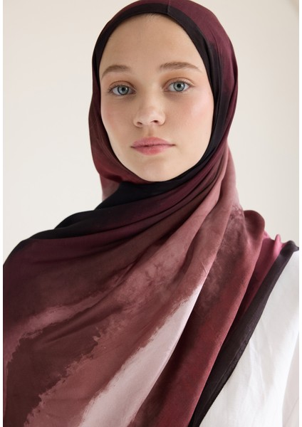 Ombre Floş Viskon Şal Bordo fırsatları