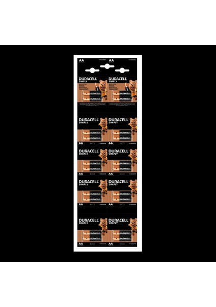 Duracell Kalem Pil Alkalin 20 Parça (5047)