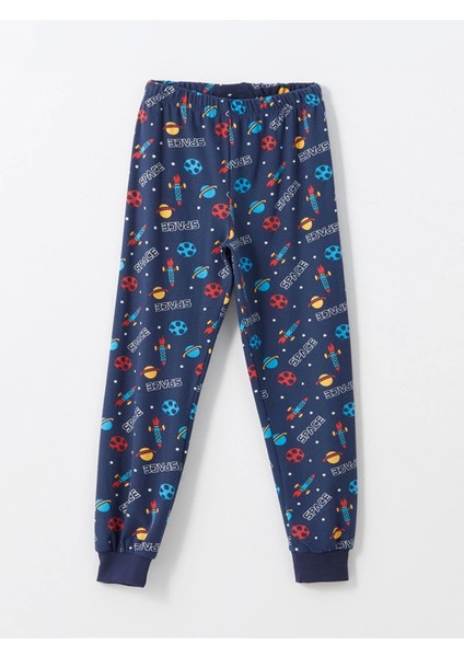 Lcw Kids Lacivert Bisiklet Yaka Kadife Erkek Çocuk Pijama Takımı fırsatları