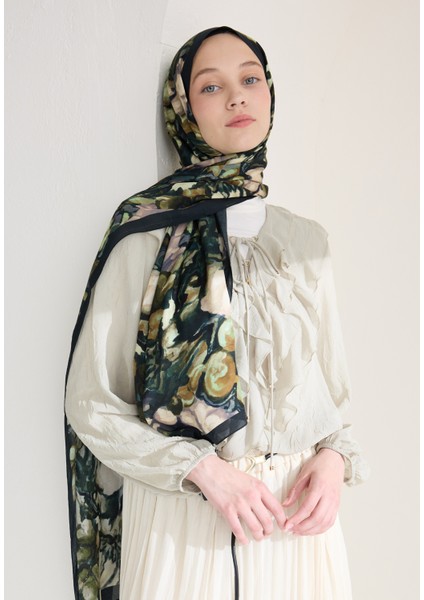 Astra Floş Viskon Şal Lacivert