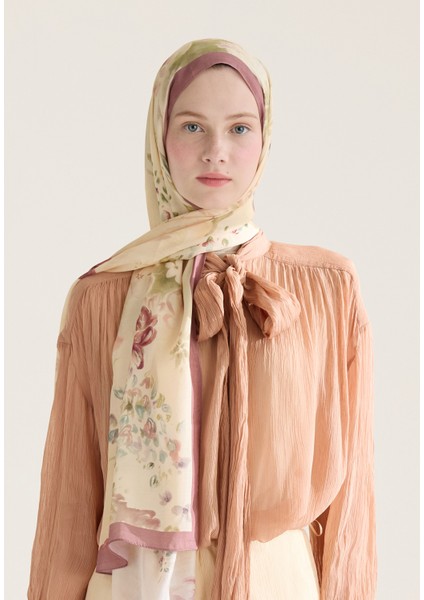 Peony Harmony Floş Viskon Şal Soft Pembe